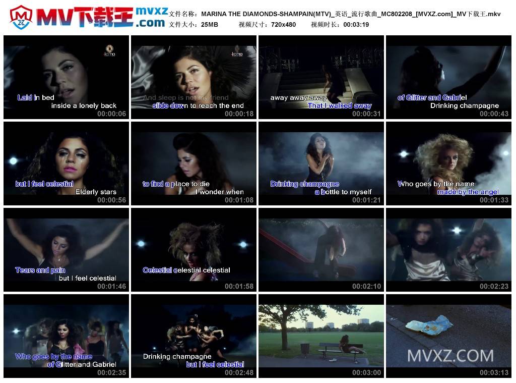 MARINA THE DIAMONDS-SHAMPAIN(MTV)_英语_流行歌曲_MC802208